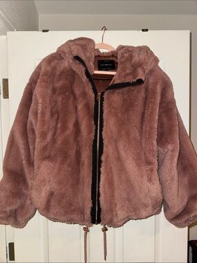 Lucky Brand Teddy Jacket in Dusty Rose